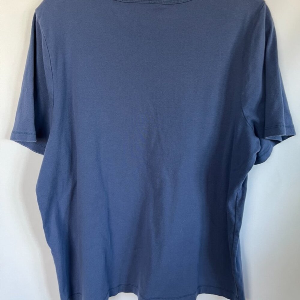 CJ Banks Womens Short Sleeve Embellished Floral Blue White Top 1X - Picture 2 of 7